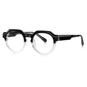 Round TR90 Eyeglass Frames with Anti-Blue-Light Lenses for Men and Women
