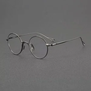 Round Titanium Optical Eyeglass Frame for Men