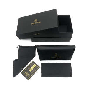 S030S Custom Logo Soft Leather Glasses Pouch and Sunglasses Bag Packaging Set