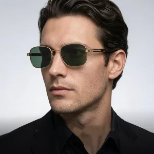 S15225 Men’s Square Metal TAC UV400 Polarized Sport Sunglasses
