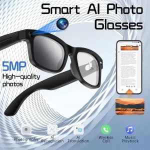 S2 Max AI Smart Glasses for Real-Time Translation Image Analysis Wireless Calls