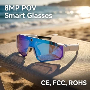 SANVNET SNT SOLIS Sports Smart Glasses Sunglasses with Camera 8MP Polarized Lenses Road Cycling AI Smart Glasses for Men