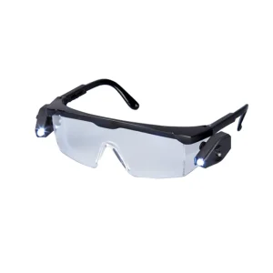 SG1001 LED Impact Resistant Work Goggles with Protective Side Shield and LED Light