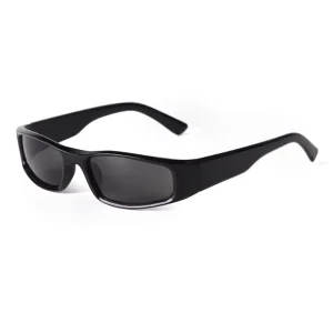 STY77361H Trend Vintage Y2K Rectangle Sports Sunglasses Black Frame Men Retro Sun Glasses Women UV400 Cycling Shades