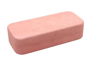 Semi-Hard PU Leather Square Eyeglasses and Sunglasses Case Solid Pattern Portable