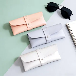 Semi-Hard Soft PU Glasses Pouch Custom Logo Sunglasses Bag Protective Eyewear Case