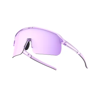 Semi-Rimless TR90 PC Cycling Sunglasses with Windproof Protection, Anti-Slip Temples, Adjustable Nose Pads