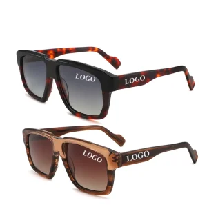 Shades Luxury Designer Polarized Women Men Sunglasses Luxury Quality Vintage Retro Acetate Sunglasses Oversized