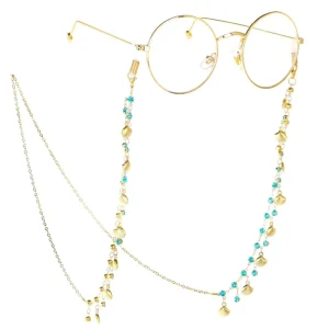 Shell and Crystal Heart Eyeglasses Chain