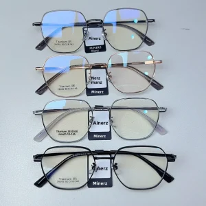 Shenzhen’s New High End Trending Titanium Retro IP Electroplated Eyeglass Frames