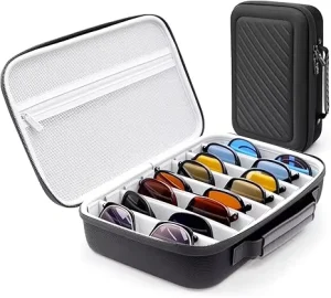 Shockproof Hard EVA Eyeglasses Case with Soft Fabric Lining for Men and Women