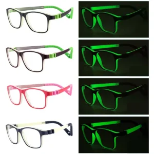 Silicone PEBAX Kids Optical Glasses Frame Glow-in-the-Dark