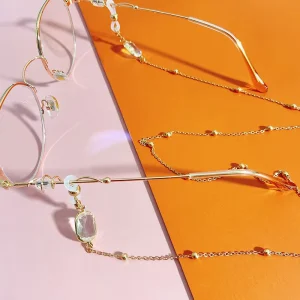 Silicone Women’s Multi-color S.S. Screw Necklace Retainer Strap Link Sunglasses Chain