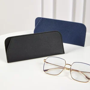 Simple Colorful Soft Glasses Sleeve Pouch Custom Logo PU Leather Sleeves for Reading Glasses Sunglasses Case Storage Bag