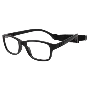 Simple Design Children’s Optical Frames with Strap and Flexible Rubber Construction