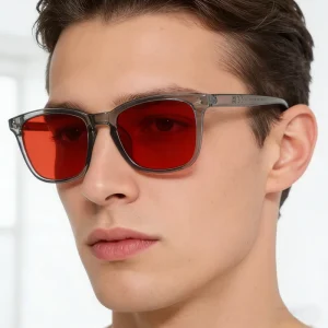 Sleeping Glasses Box Men’s Anti-Blue-Light UV400 Full-Frame Sunglasses