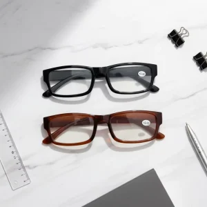 Slim Anti Blue Light Reading Glasses with Resin Temples and White Lenses