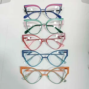 Slim Metal Cat Eye Optical Frames Ready In Stock Shipment Lightweight Construction for All Day Comfortable Wear