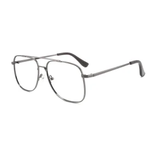 Slim Oversized Metal Optical Eyeglass Frames for Men