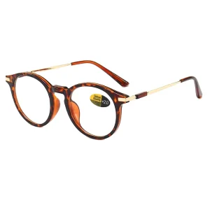 Slim Retro Transparent PC Reading Glasses with Anti-Blue Light Lenses