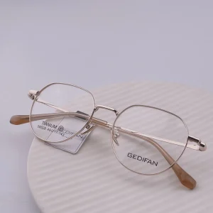 Small Circle Metal Eyeglass Frames Black