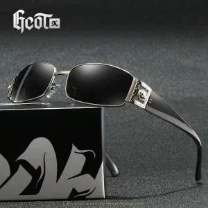 Small Rectangle Polarized Sunglasses, Retro Hip Hop Style, Fishing and Driving