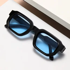 Small Size PC Square Thick Black Full Rim Comfortable Designer Sunglasses Women Men Low Price for Outdoor Unisex Shade