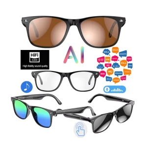 Smart AI Eyeglasses Transparent Blue-Light Filter Polarized Reading Eyewear AI Translation