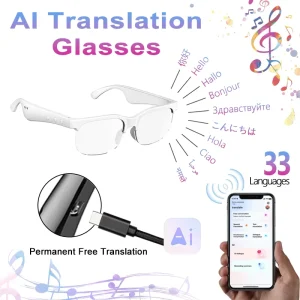 Smart AI Translation Glasses BT YJ 02 Wireless Call Music Outdoor AI Translator Smart Glasses Smart Sports Sunglasses