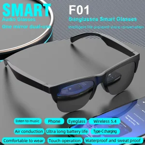 Smart Eyewear Touch Control HD Audio Noise Reduction Long Battery Life for Office and Outdoor Use
