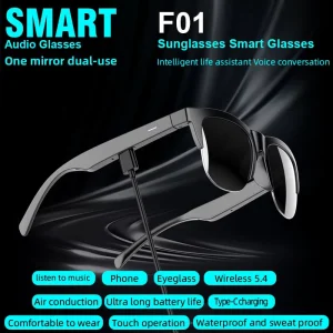 Smart Eyewear with Touch Control, Audio, Long Battery Life for Office and Outdoor Use