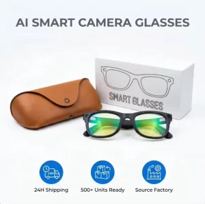 Smart Glasses 2nd Gen with HD Camera Wireless Audio and Multi-Language Chat