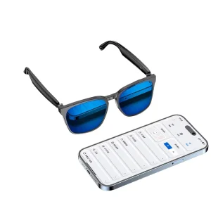 Smart Glasses AI Real-Time Language Translation Touch Audio Magnetic Fast Charging Waterproof