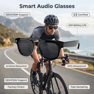 Smart Glasses Factory OEM ODM Custom AI Video Recording Eyewear CE Certified Smart Glasses M01
