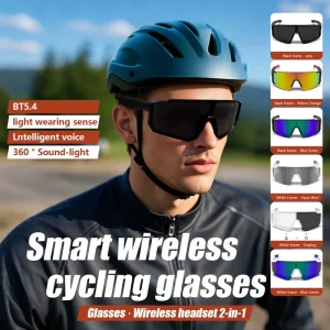 Smart Glasses Sports Sunglasses Lenses Men Womens Cycling Sunglasses Polarized Rain Windproof Cycling Polar Sunglasses