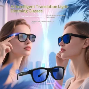 Smart Glasses With Photochromic And Dimmable Lenses Support For Music Playback Calls And AI Translation. Made In China