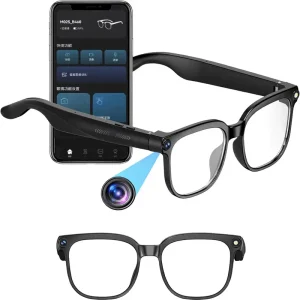 Smart Glasses with 800W Camera AI ChatGPT Translation Voice Control HD Shooting Anti-Blue Light