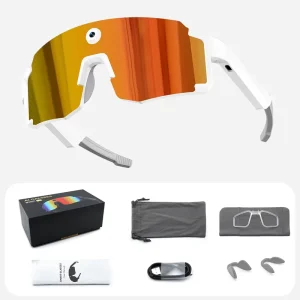 Smart Sports Camera Glasses 8MP 1080P Video 5.4 Open-Ear Audio AI Voice Assistant Cycling Sunglasses