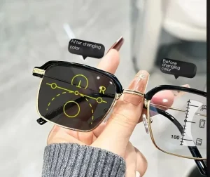 Smart Zoom Photochromic Reading Glasses for Both Near and Far Use Anti blue Light Reading Glasses for the Elderly