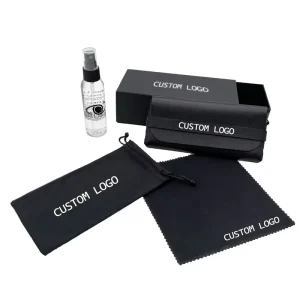 Soft Black and Pink PU Leather Sunglasses Case Organizer with Custom Logo