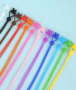 Soft Comfortable Rabbit Silicone Fashion Sports Eyeglasses Chain with Non slip 63.8cm Length for Kids Eyewear Accessories
