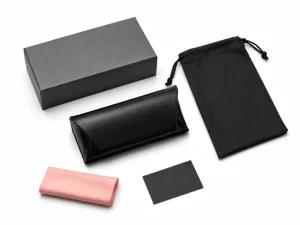 Soft Fabric Sunglasses Pouch and Hard Eyeglasses Case Gift Set
