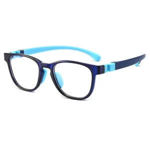 Soft Flexible TR90 Kids Graphene Nano Negative Oxygen Ion Anti-Blue-Light Glasses