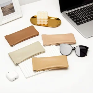 Soft PU Leather Glasses Storage Bag Sunglasses Box Portable Waterproof Pouch Glasses Protective Cover Eyewear Storage Bag