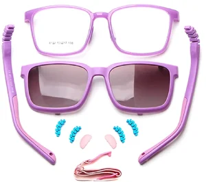 Soft Silicon Children Kids Flexible Clip on Sunglasses Eyeglasses Lovely Eyewear Optical Frames Glasses for Kids