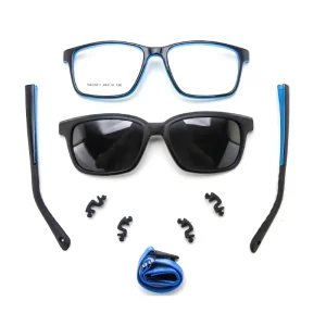 Soft Silicone Kids Sunglasses Optical Frames Clip-On Glasses