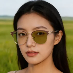 Soft Square Spring Hinge Photochromic UV400 Sunglasses for Women