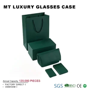 Soft White PU Leather Sunglasses Storage Case, Custom Logo, Eyeglass Case Box Set