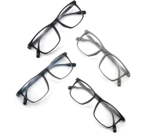 Solid Acetate Unisex Square Full-Rim Optical Frames