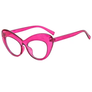 Solid Color and Tortoise Cat Eye Acetate Eyewear Thick Frame